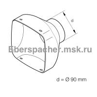 Крышка с выходом на воздуховод 90 мм | Артикул: 251729010900 Крышка с выходом на воздуховод 90 мм | Артикул: 251729010900