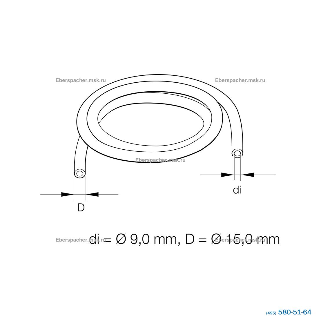 Топливный шланг DI 9,0MM D 15,00MM | Артикул: 36075404 Топливный шланг DI 9,0MM D 15,00MM | Артикул: 36075404